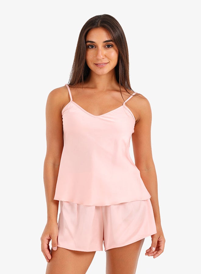 Carina Satin Asymmetric Pyjama Set - Image 1