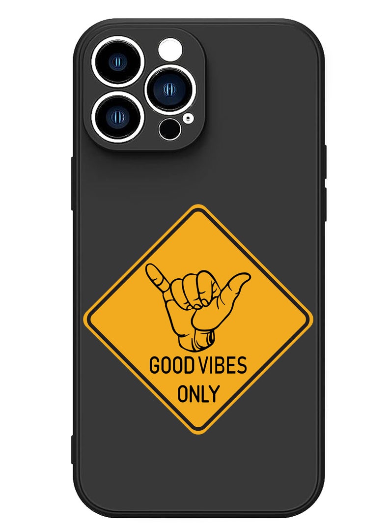 Theodor Protective Slim Fit Case Liquid Silicone Cover with Full Body Protection Anti-Scratch Shockproof Case For iPhone 13 Pro Max Black  - Good views copy - Image 1