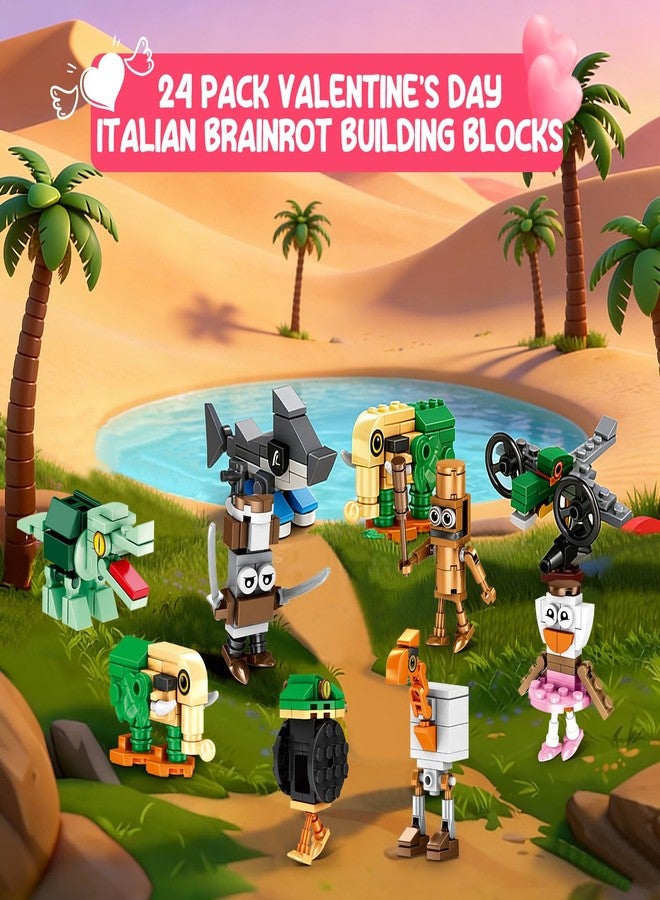 BLSFXROE 24 PCS Easter Italian Brainrot Building Blocks Set for kids, Easter Basket Stuffers,12 Unique Patterns,Fun Mini Building Blocks Toy for Kids Teens Adults - Image 5