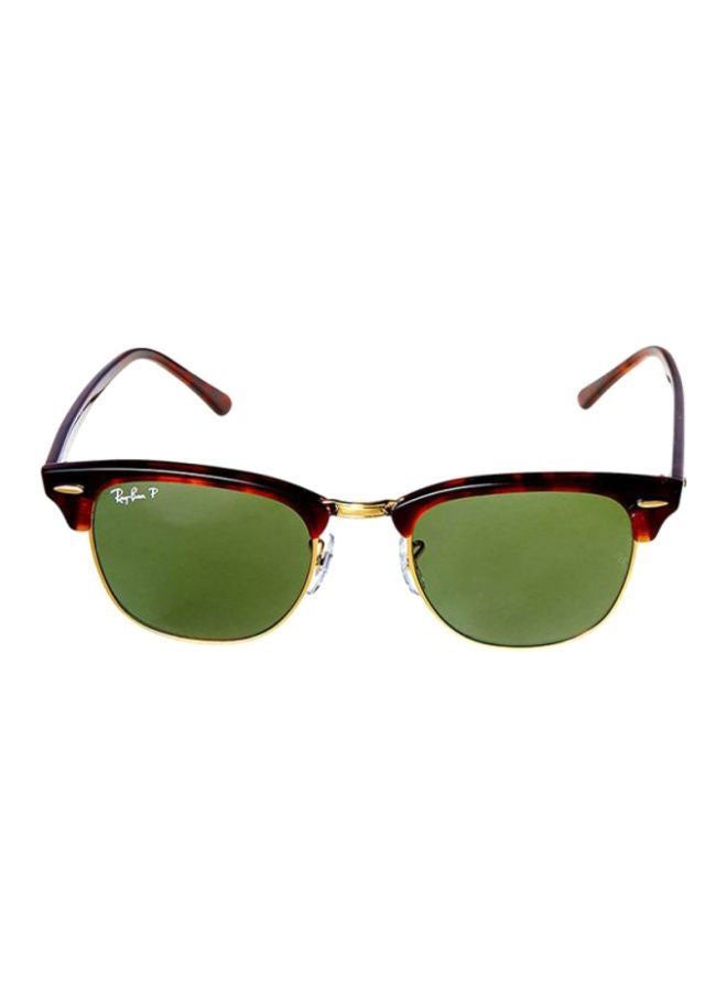 Ray-Ban Men Polarized Clubmaster Sunglasses - 0RB3016990/5851 - Lens Size: 51 mm - Brown - Image 1