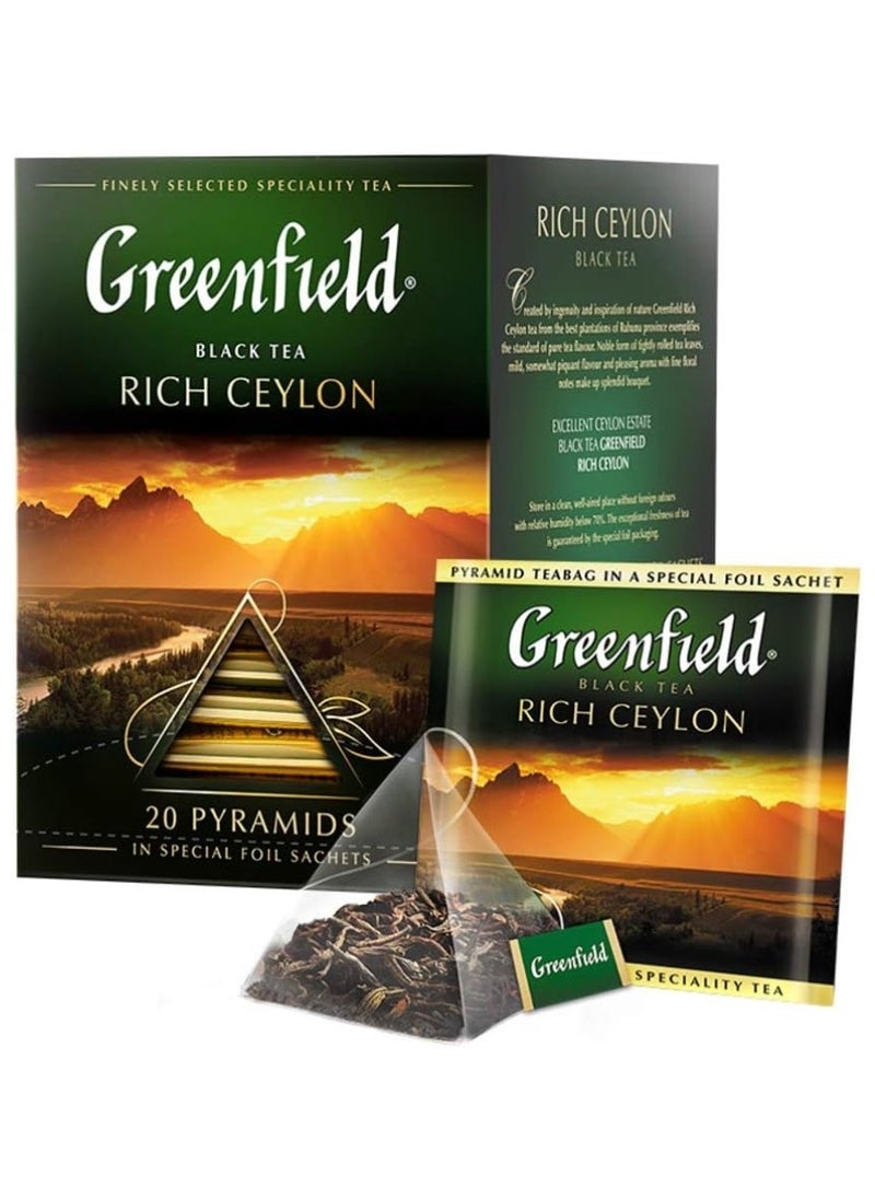 Greenfield Rich Ceylon Black 20 Tea Bags 40 Gm  - Image 4