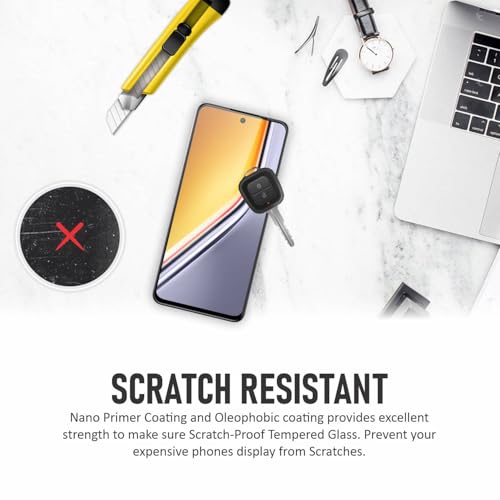 SupCares Tempered Glass for Realme P3X (6.72 Inch) With Installation Kit | Military-Grade Gorilla Screen Protector | Edge to Edge Coverage | Black - Image 5