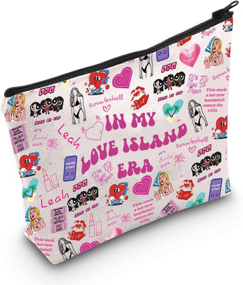 WCGXKO WCGXKO Reality TV Show Inspired Makeup Bag Love Variety Show Gift for Reality TV Show Fans (Love Island Bag)