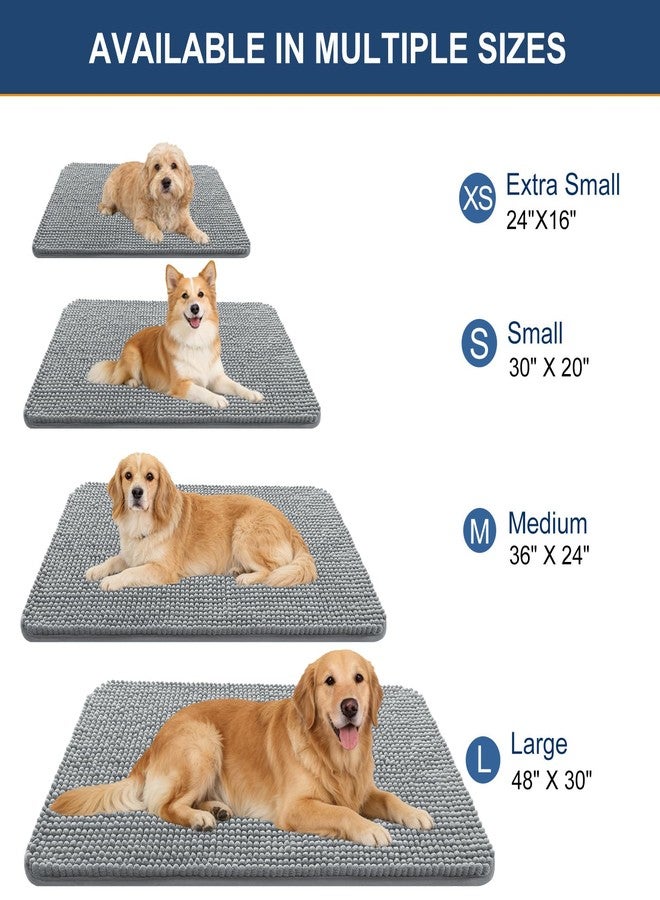 OLANLY Dog Door Mat for Muddy Paws 30x20, Absorbent Chenille Mud Doormat - Image 2