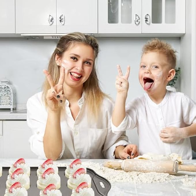 صواني الكعك 12 كوب قوالب كعكة للخبز قالب تشيز كيك صغير مع علبة كب كيك قاعدة قابلة للإزالة صينية الكعك غير اللاصقة قوالب جيلي لطيف تارت كيشي قالب كعكة لعيد ميلاد - Image 2