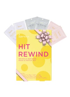 Karuna Karuna Hit Rewind Wrinkle Refining Mask and Patch Set Includes 2 Hydrating Face Masks 2 AgeDefying Face Masks and 4 Microneedle Patches 