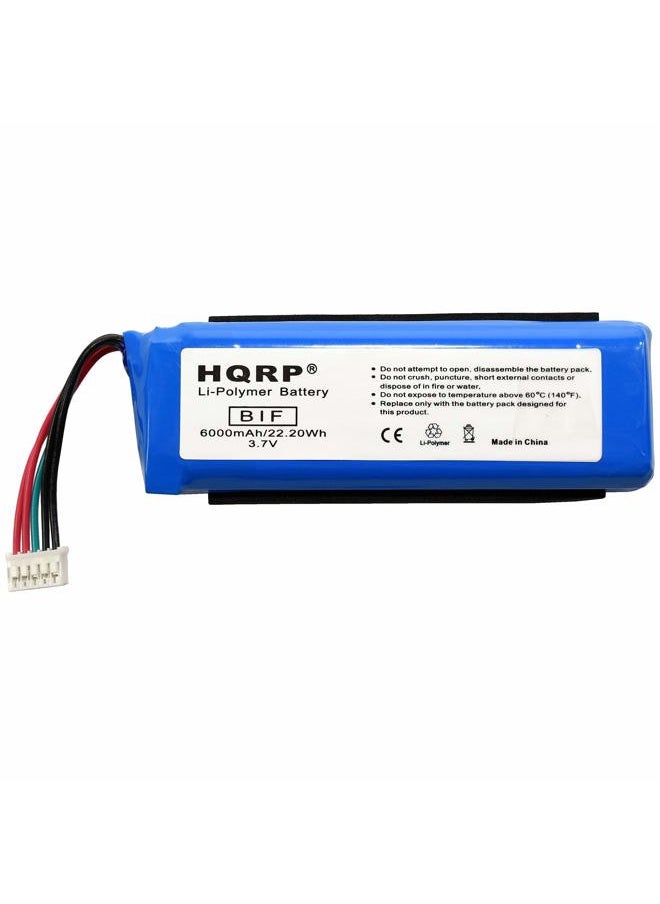 HQRP 6000mAh Battery Compatible with JBL Charge 2+, Charge 2 Plus, Charge 3(2015 Version only), GSP1029102R P763098 Portable Bluetooth Speaker  - Image 2