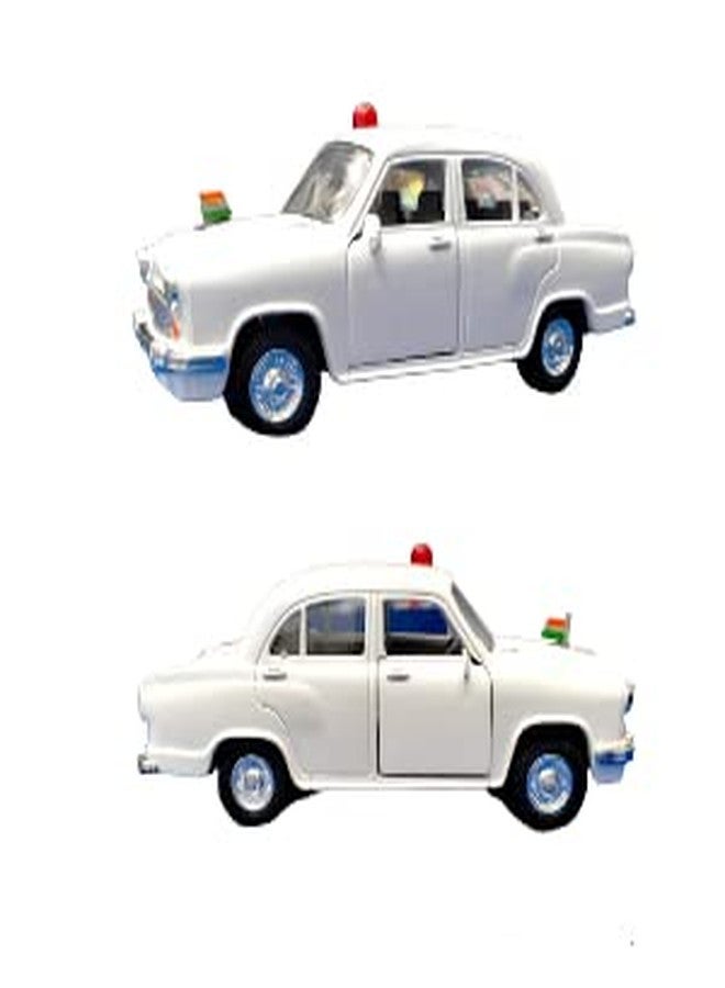 Caught Trendy Combo of 2 Cute Miniature Pull Back Action Front Door Openable Plastic Model Toy Ambassador VIP Car with Realistic Interiour Design for Kids and Best Birthday Return Gift. Pack of 2 - Image 2