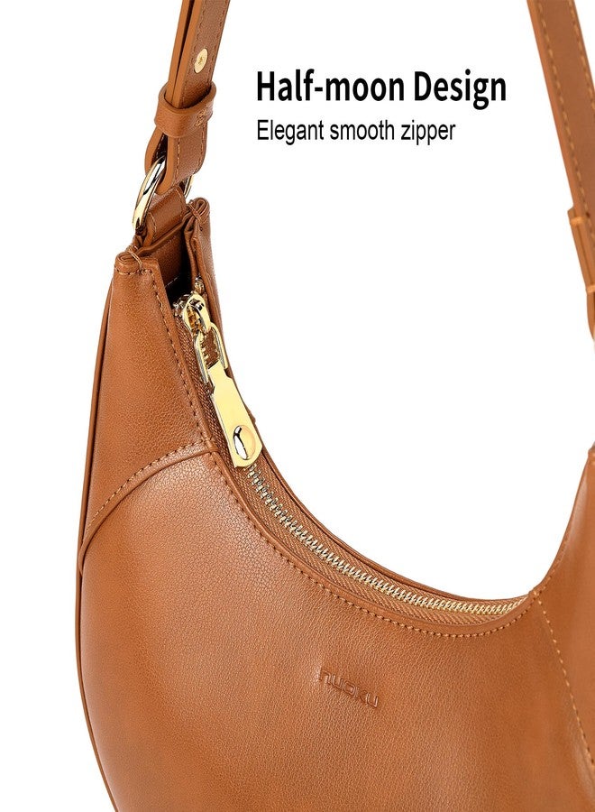 nuoku Hobo & Designer Brown Handbag for Women with Shoulder Strap - Image 5