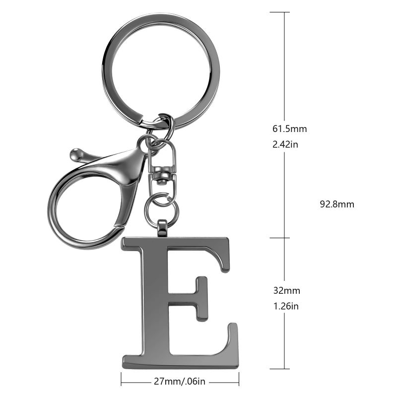 LAXPICOL Black Keychain Letter K Keychains for Women Men Bag Charms Purse Charms For Handbags Metal Alphabet Initial Letter Key Ring Keychain - Image 5