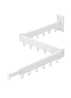 Generic Clothes Drying Rack, Laundry Clothes Drying Rack Wall Mounted, Space Saving Wall Mounted Clothes Drying Rack, Retractable, Foldable (3-fold), Gray Clothes Drying Rack (Ring)  - Image 2