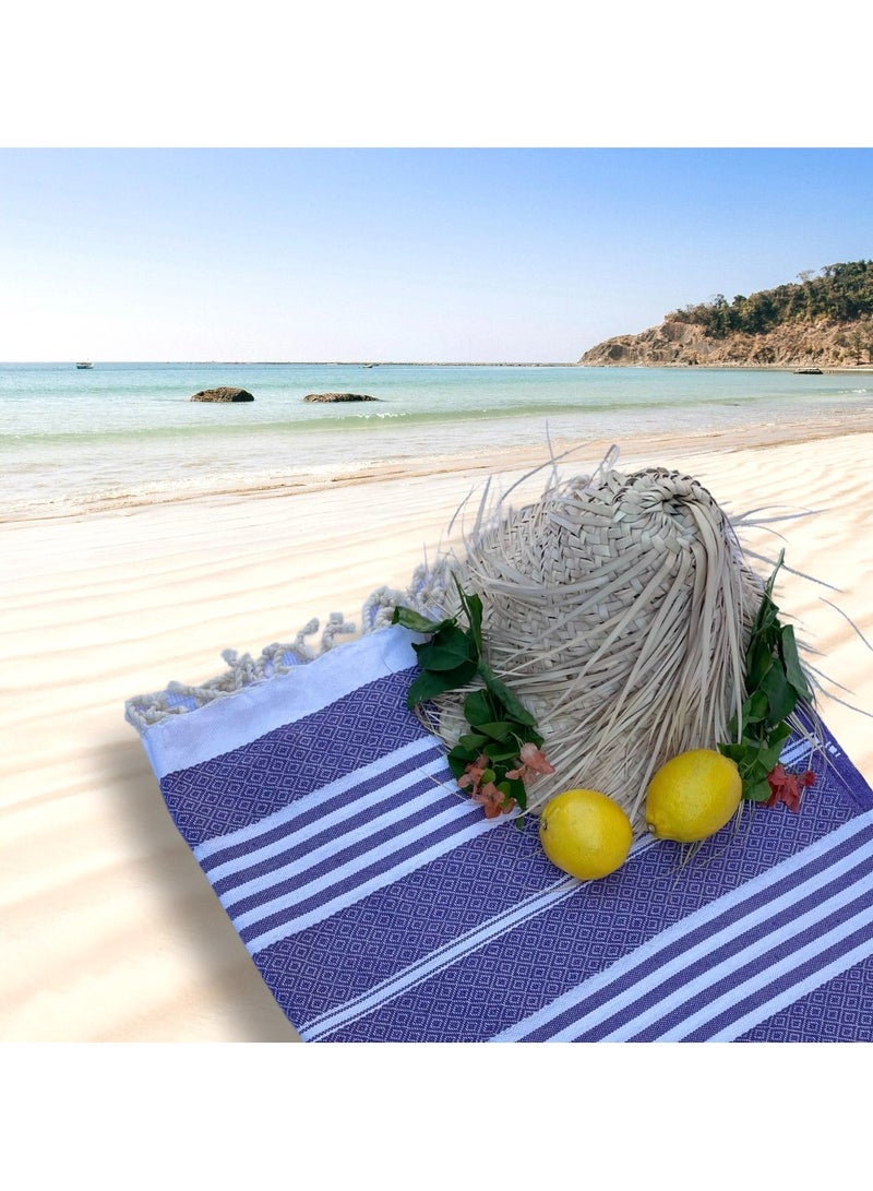 Mediterranean Essence Beach Towel  Purple - Image 3