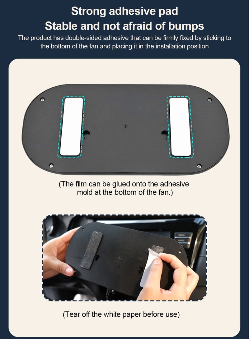 Sharpdo 360 Degree Rotation Dual Head Car Fan USB Strong Silent Electric Fan - Image 3