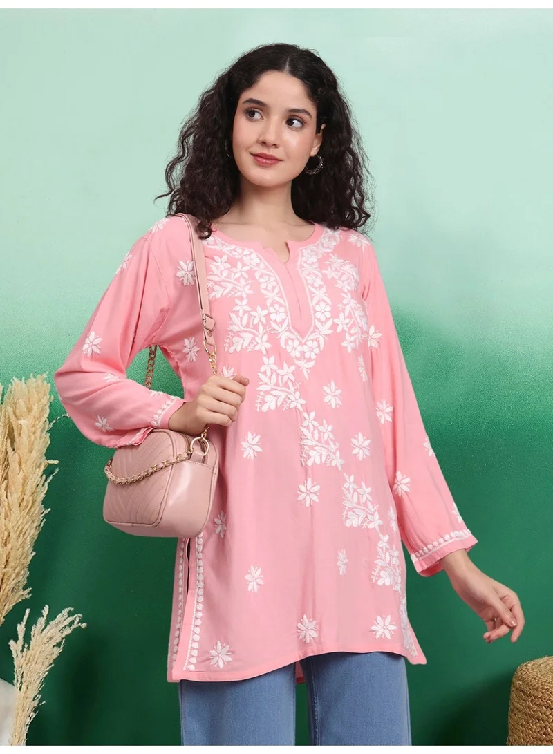 Alaya  Women Chikankari Hand Embroidered Rayon Kurti -AL4071 for Women | Best Price UAE