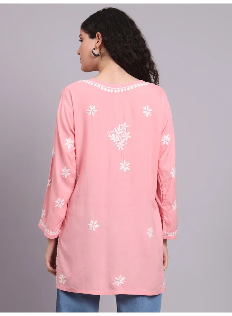 Alaya Women Chikankari Hand Embroidered Modal Kurti -AL4071