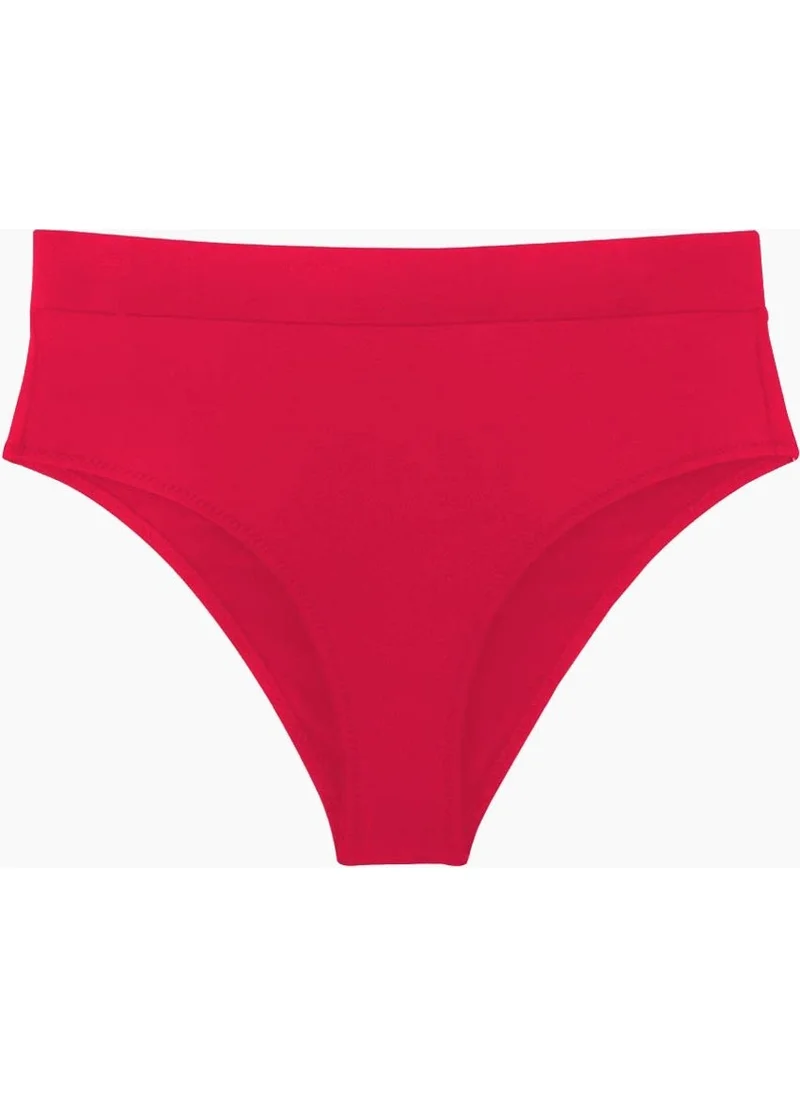 Ayyıldız 63053 Red High Waist Bikini Bottom