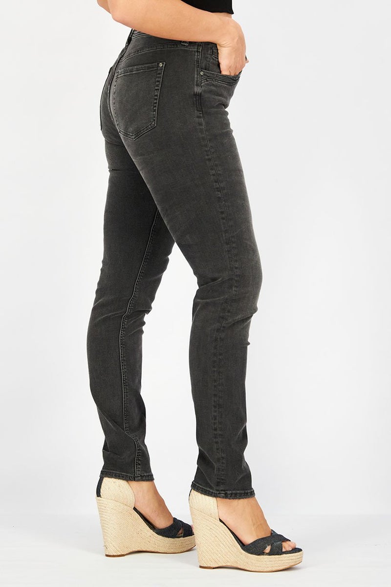 EDC Women Slim Fit Solid Jeans, Wash Black - Image 2