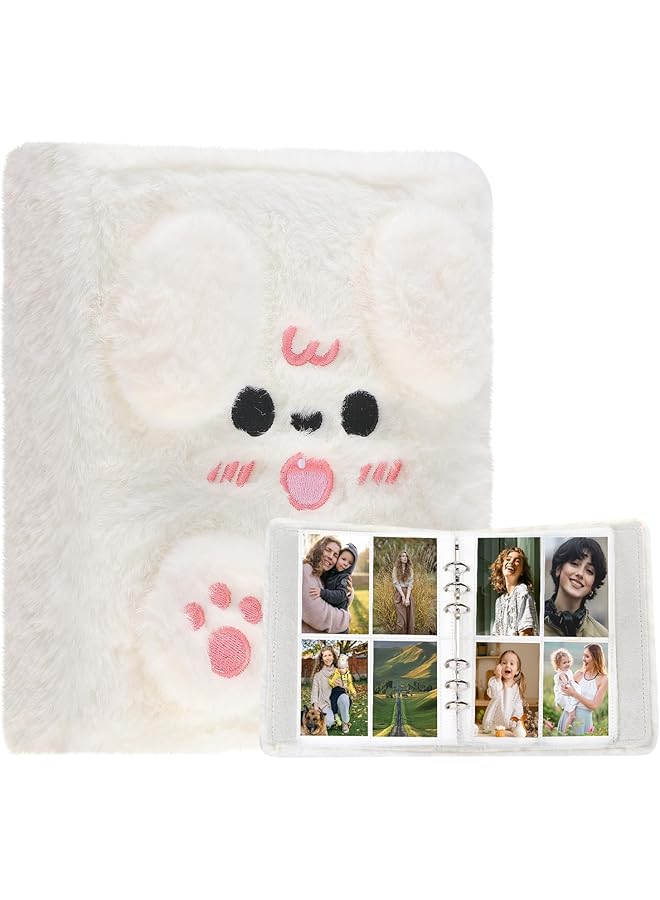 The Bros Photo Album for Polaroid with 30 Sheet Photo Card Blinder for 2x3 240 Photos, Fluffy Photos Album Book Cute Photocards Holder for Instax K-pop 