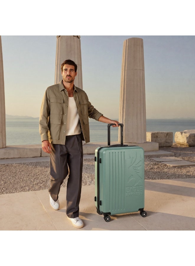 Eagle Express Superior 28 Inch Large Luggage Tea Green, ABS Hard Shell Check-In Trolley Suitcase with Lightweight Travel Design, 360 Spinner Wheels, Secure Lock System and 2 Year Warranty - Image 2