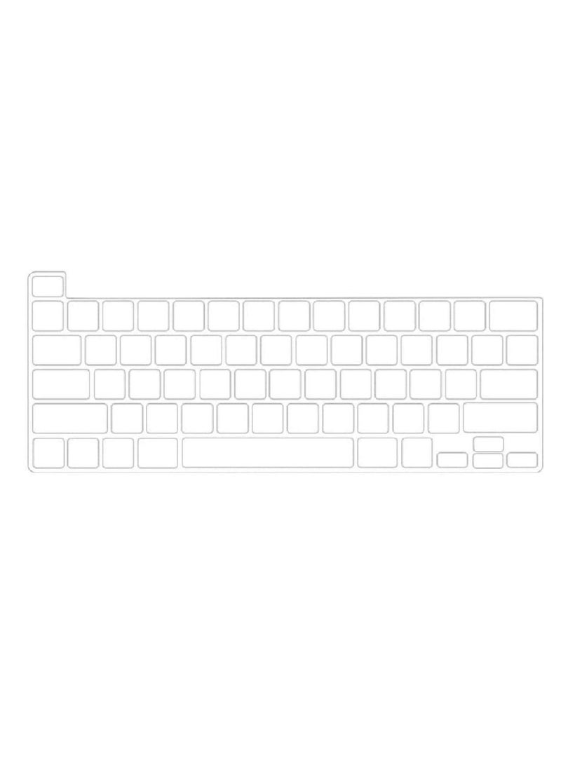 AMM US Layout Keypad Cover Compatible for MacBook New Pro 13 and 16 Inch Model A2141 Touch Bar 2019 Release Model A2289 A2251 Touch Bar 2020 Release White - Image 1