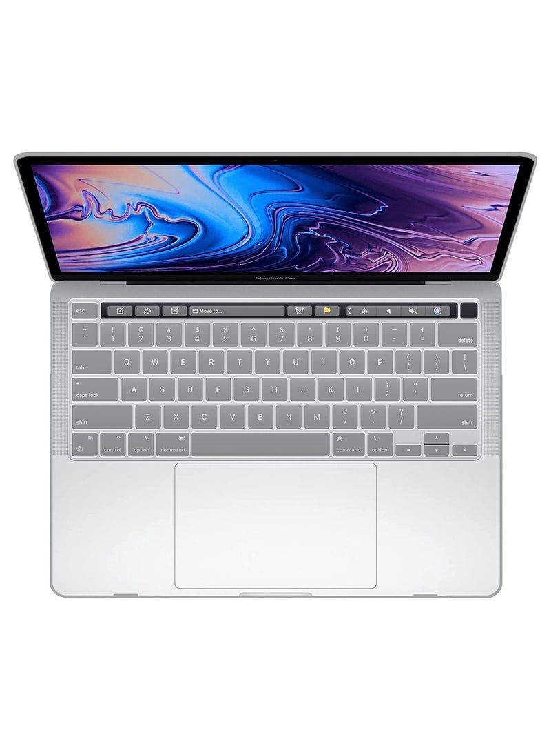 AMM US Layout Keypad Cover Compatible for MacBook New Pro 13 and 16 Inch Model A2141 Touch Bar 2019 Release Model A2289 A2251 Touch Bar 2020 Release White - Image 3