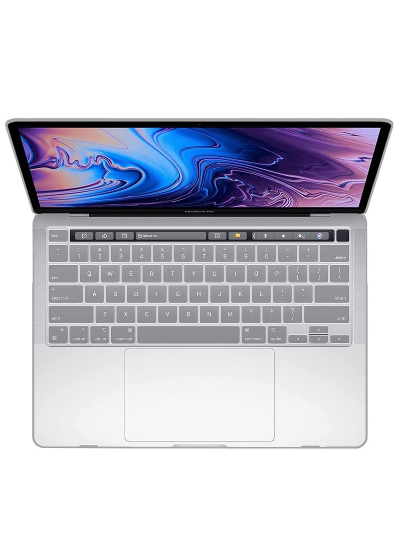 AMM US Layout Keypad Cover Compatible for MacBook New Pro 13 and 16 Inch Model A2141 Touch Bar 2019 Release Model A2289 A2251 Touch Bar 2020 Release White - Image 5