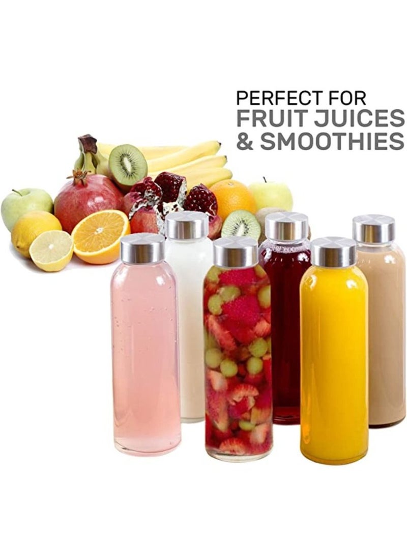 QUESERA Glass Water Bottles With Caps Leakproof Lids  - Image 3
