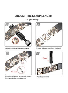 DEALELE Bands Compatible with iWatch 42mm 44mm 45mm 49mm, Colorful Resin Replacement Strap for Apple Watch Series 8 / 7 / 6 / 5 / 4 / 3 / SE / Ultra Women Men, Zebra  - Image 4