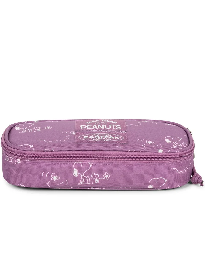 Oval Single Hard Pencil Case - Peanuts Pink