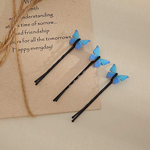 DIYstore 24 Pcs Blue Butterfly Hair Clips Mini Bangs Clips Non-Slip Hair Clips Barrette Clip Hair Accessories for Girls and Women - Image 4