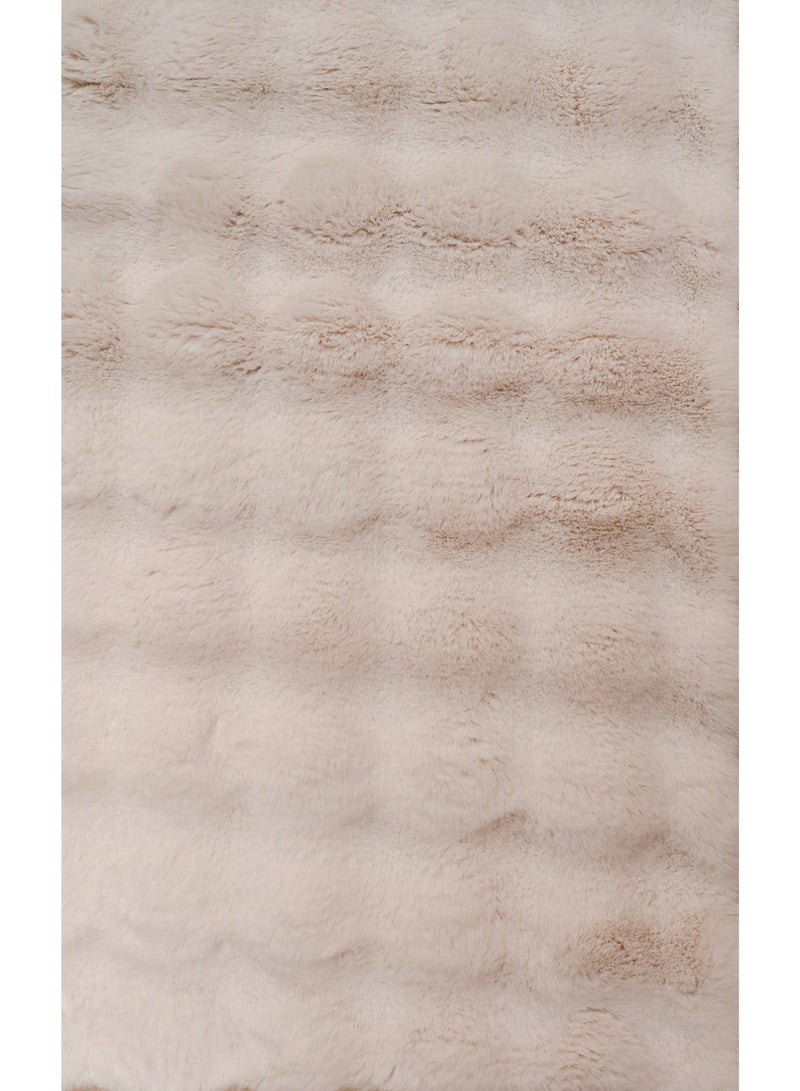 Home auraa Carpet Rug Anti-Slip – Size 200 x 300 cm – 6.56x9.84 ft | Pebble Shaggy Design - White Color | Ideal Carpet for Living Room, Bedroom, Office, Hallway or Balcony - Image 4