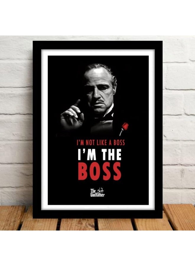 Emoda Home Trove زجاج أكريليك ملصقات هوليوود 300 GSM ورق ، عرض ملصق مؤطر لفيلم الأب الروحي للغرفة والمكتب (10 بوصة × 13 بوصة ، ملفوف) متعدد الألوان - Image 4