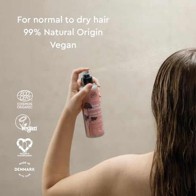 Urtekram NORDIC BERRY SPRAY CONDITIONER - LEAVE-IN CARE SPRAY FOR NORMAL TO DRY HAIR - WITH CHIA, ALOE VERA & CLOUDBERRY - VEGAN & NATURAL COSMETICS - 250 ML (PACK OF 1) - Image 3