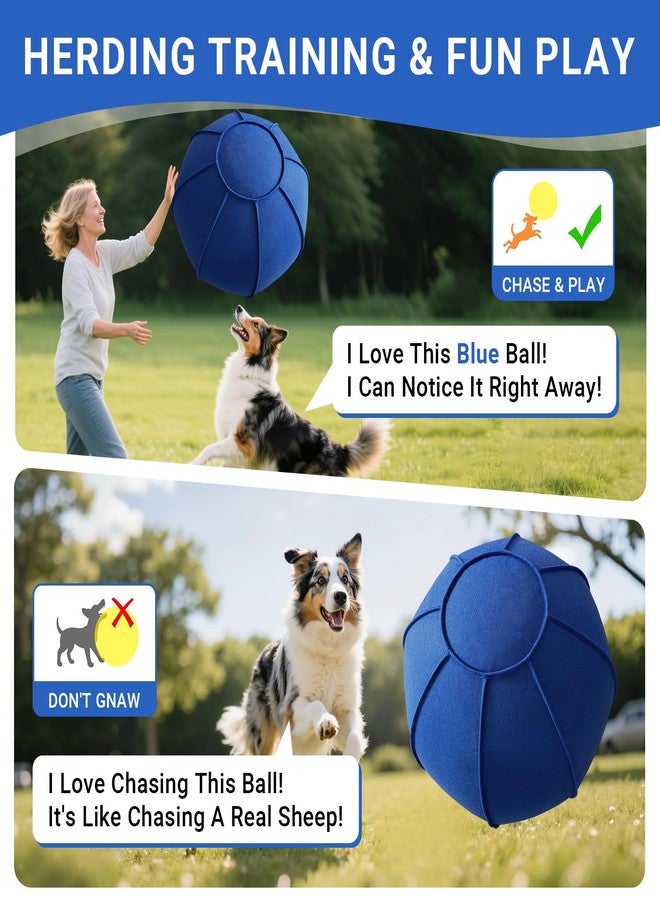 VOXGET Herding Ball Toy for Dogs and Horses, 25" Thickened Durable Herding Ball Set for Australian Shepherd, Interactive Dog Training Toys for Large Breeds Outdoor Play and Exercise Agility (Blue,L) - Image 2