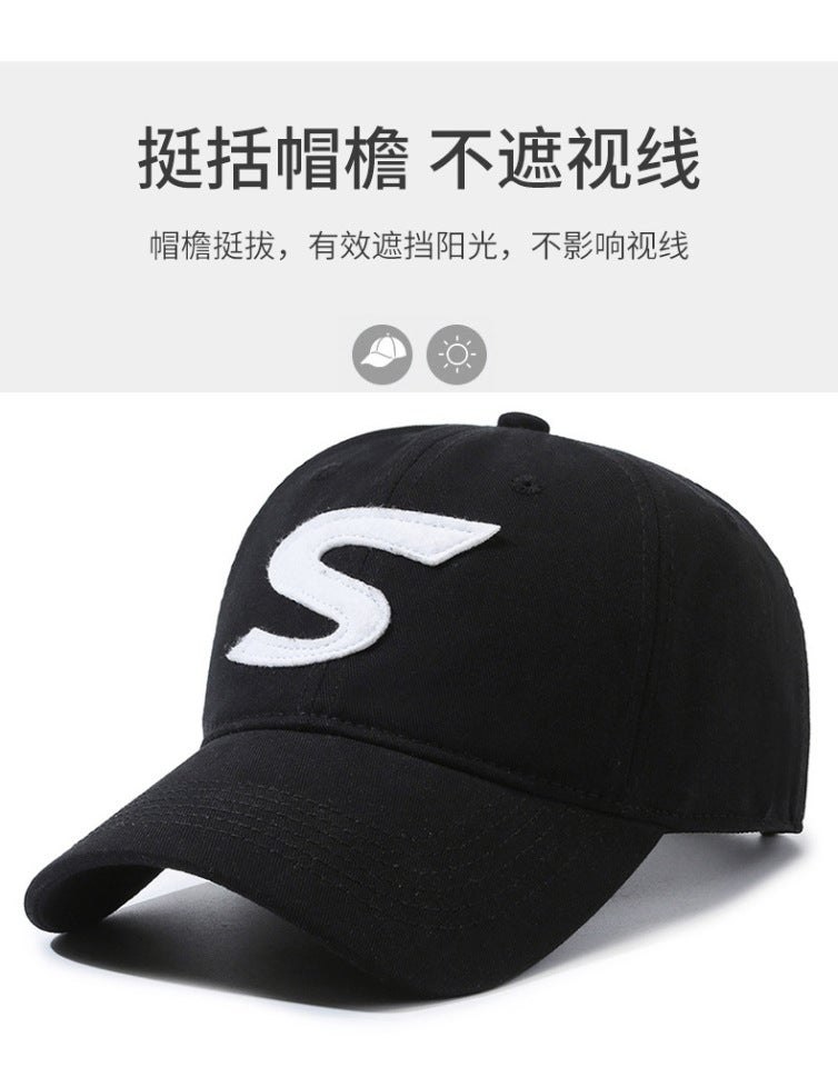 Letter Cap Unisex Korean Casual Sun Protection Outdoor Baseball Hat Cotton - Image 3