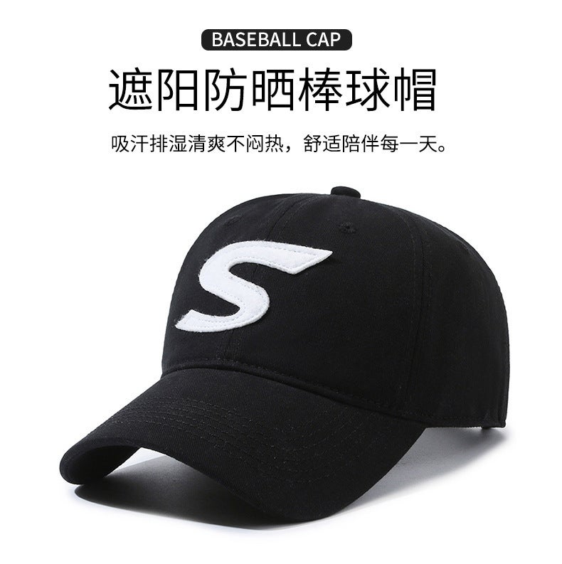 Letter Cap Unisex Korean Casual Sun Protection Outdoor Baseball Hat Cotton - Image 2