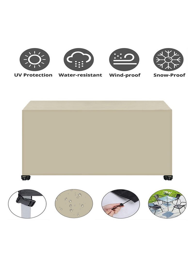 Generic Patio Furniture Cover, Outdoor Table Set, Sectional Sofa Cover, Patio Chair Covers，UV Resistant, Waterproof for Outside Furniture Beige - Image 2