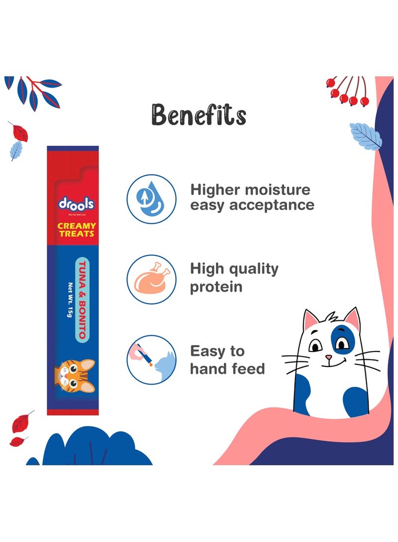 Drools علاجات القطط الكريمية القابلة للّعق بالتونة والبونيتو في جرة - Image 3