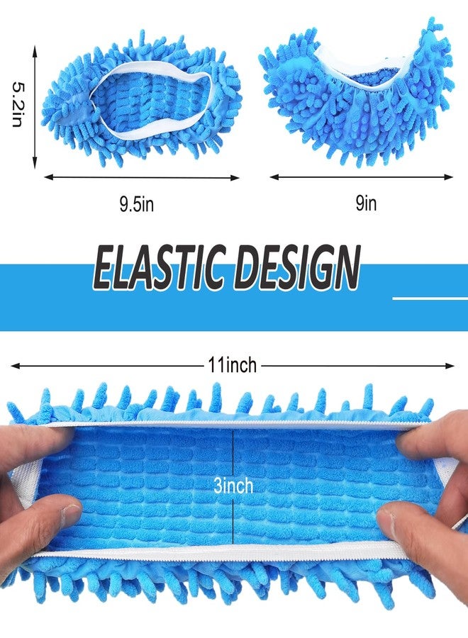 BAIDOON 10 Pcs Shoes Cover Dust Duster, Washable Mop Slippers Shoes for Floor Cleaning, Reusable Microfiber Duster Mops for House, Office, Bathroom, Kitchen Cleaning (5Pairs) - Image 2