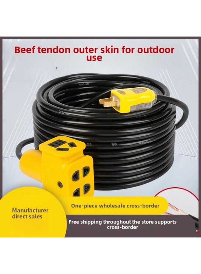 National Standard Pure Copper Core Flexible Cable Wire Wire. .square Household Outdoor Antifreeze Sheathed Wire Power Cord-Color:National Standard Black 100m (for Use Within (2000W)  - Image 2