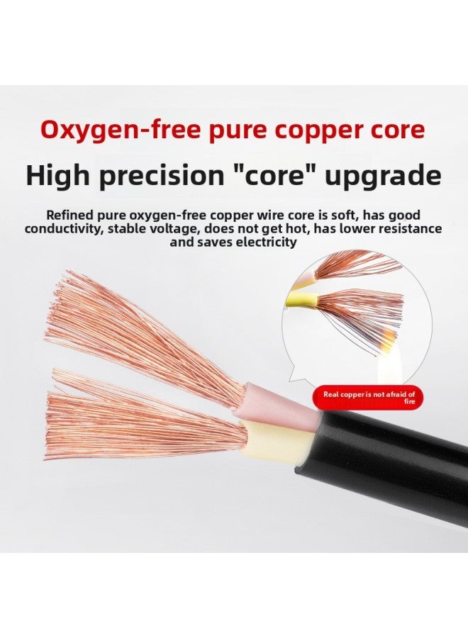 National Standard Pure Copper Core Flexible Cable Wire Wire. .square Household Outdoor Antifreeze Sheathed Wire Power Cord-Color:National Standard Black 100m (for Use Within (2000W)  - Image 4