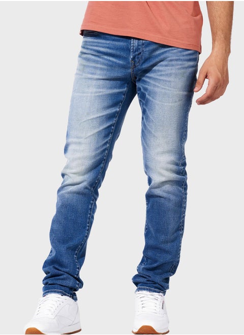Mid Wash Slim Fit Jeans