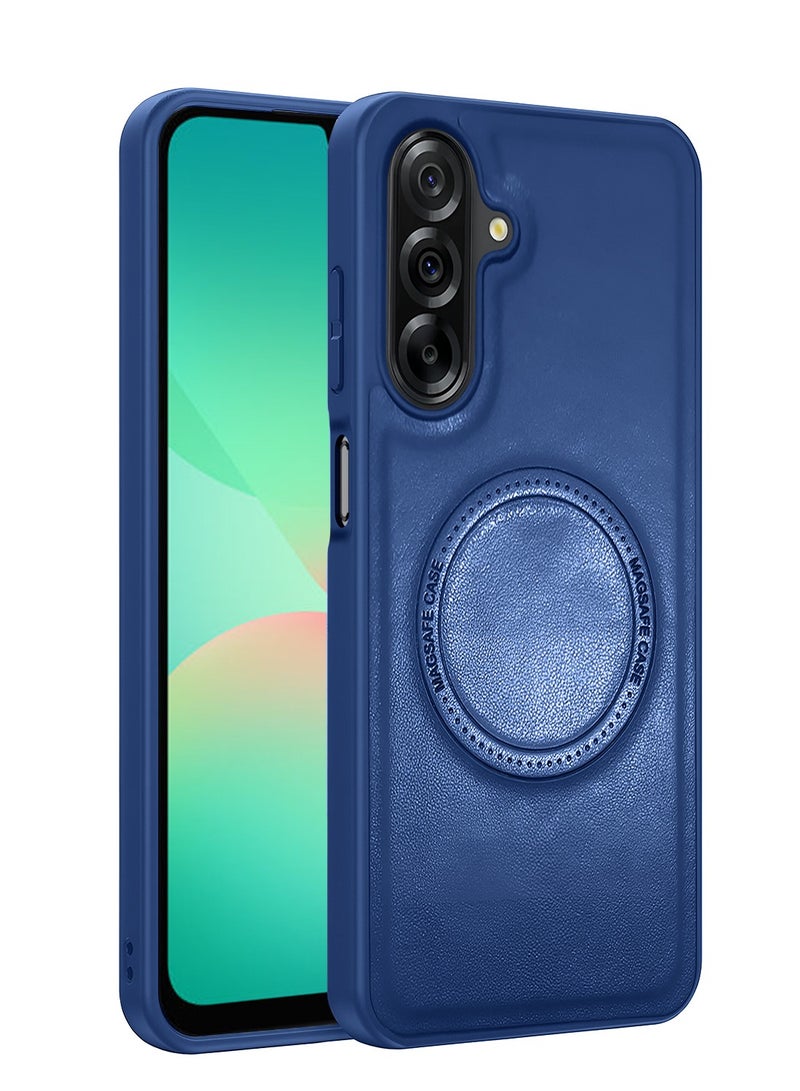 Wtech Samsung Galaxy A26 5G 2025 Premium PU Leather Hard Shockproof with MagSafe Magnet Case Cover - Navy Blue - Image 1