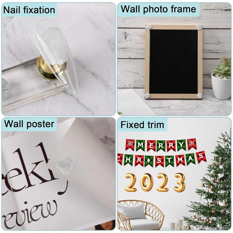 JULBEAR 192 Pcs Poster Putty, Sticky Tack Putty Removable Adhesive, Poster Tack Mounting Putty for Wall Safe Hanging Mounting Tacky Putty for Hanging Pictures Poster and Museum Art Photography(White) - Image 5