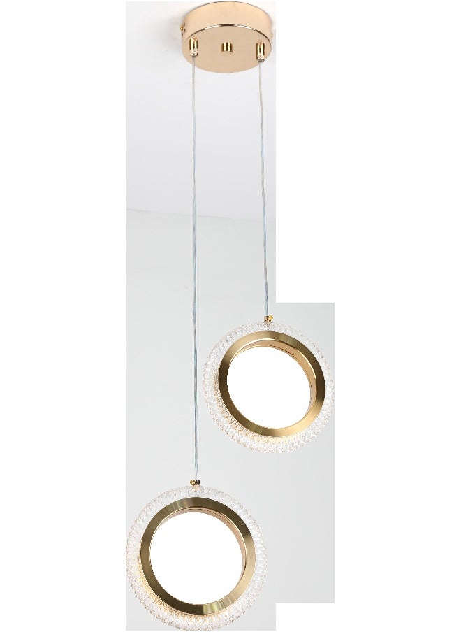 Hummer Two-ring gold hanger with 3 15-watt lights  - Image 2