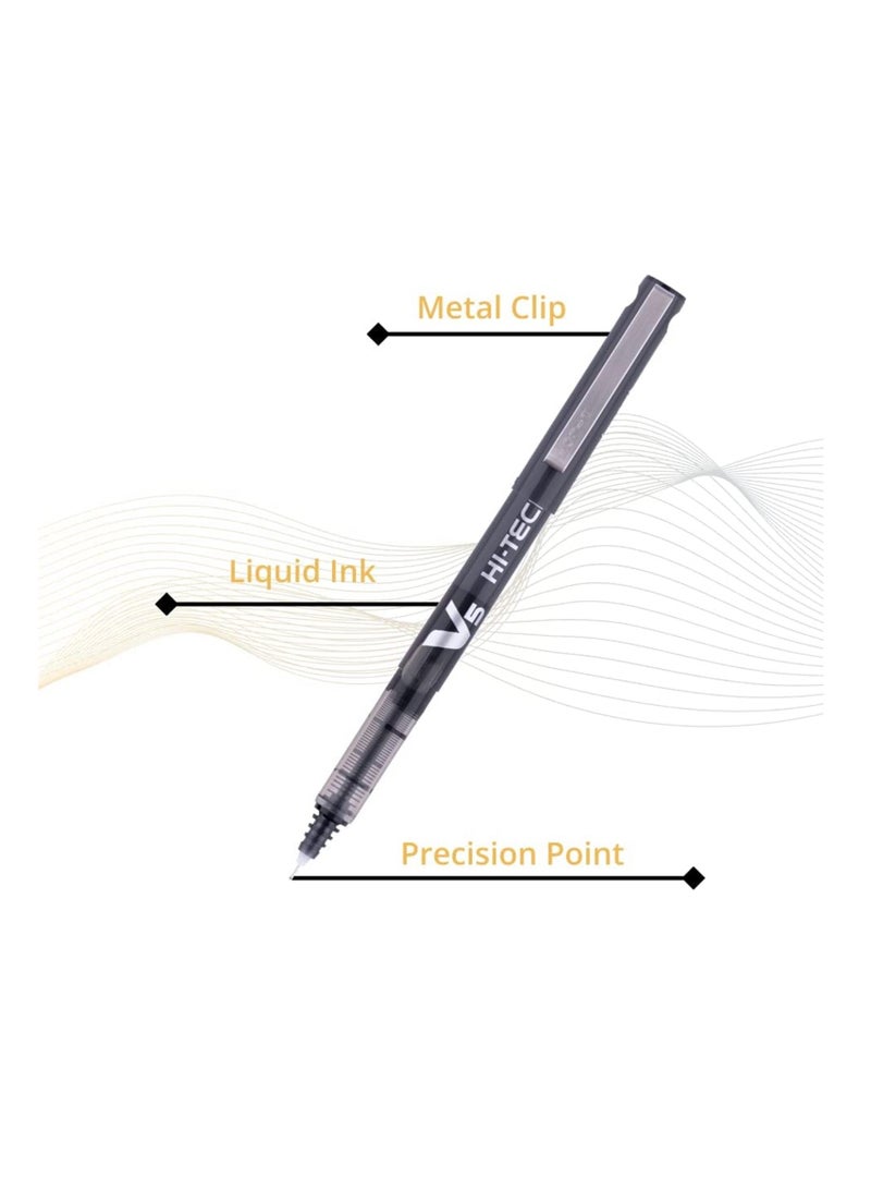 PILOT Hi-tecpoint V5 Fine Rollerball Pen Black Ink - Image 3