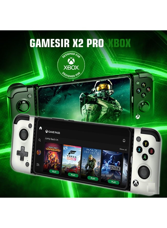 general Classic Gamepad GameSir X2 Pro Mobile Game Controller for Android Phone Type-C (100-179mm) Phone Controller Play Xbox Game Pass, X-cloud, Apex, Stadia, Luna-Mappable Back Buttons, Alps 3d Joysticks & Hall Effect Analog Trigger, Switchable ABXY Layouts, Passthrough Charging, Portable - Image 2