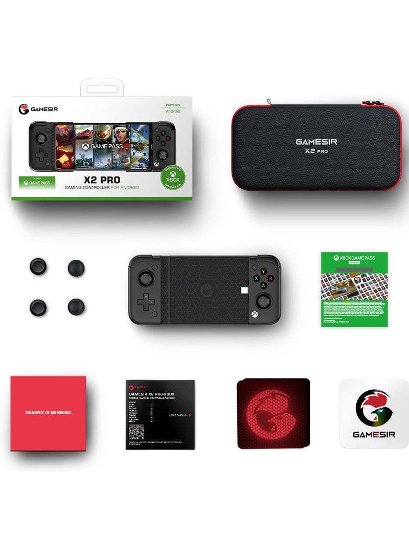 general Classic Gamepad GameSir X2 Pro Mobile Game Controller for Android Phone Type-C (100-179mm) Phone Controller Play Xbox Game Pass, X-cloud, Apex, Stadia, Luna-Mappable Back Buttons, Alps 3d Joysticks & Hall Effect Analog Trigger, Switchable ABXY Layouts, Passthrough Charging, Portable - Image 4