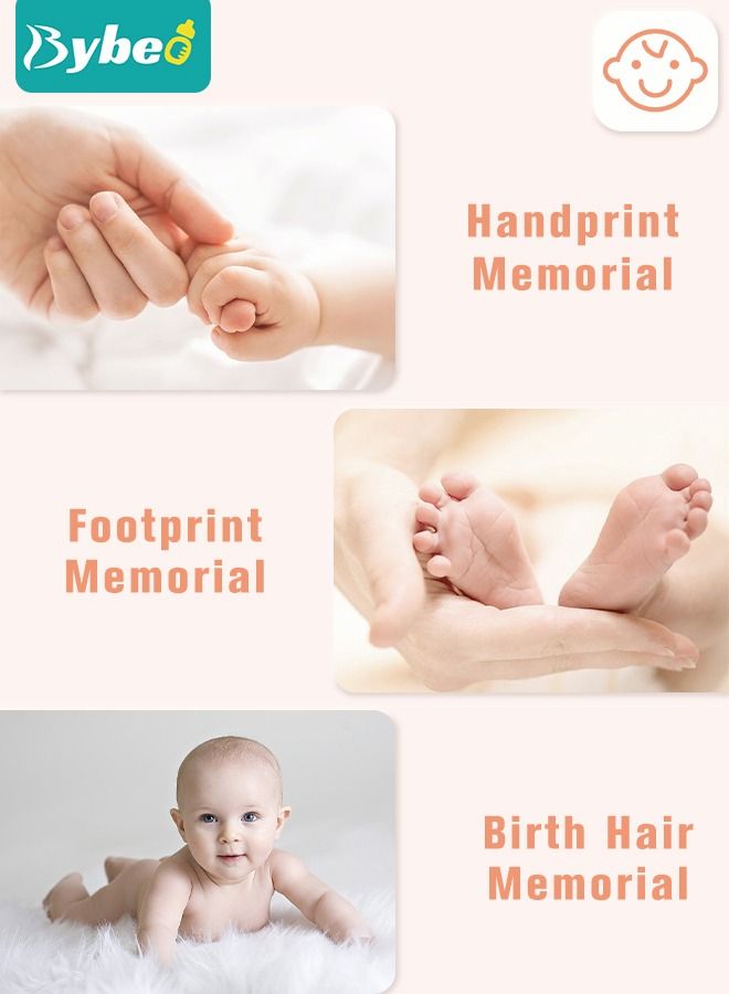 Bybeo Baby Handprint and Footprint Maker Kit for Newborn Boys & Girls, Infant Milestone Picture Frames for Toddlers, Best New Mom Gift - Foot Impression Photo Keepsake for Girl & Boy  - Image 4