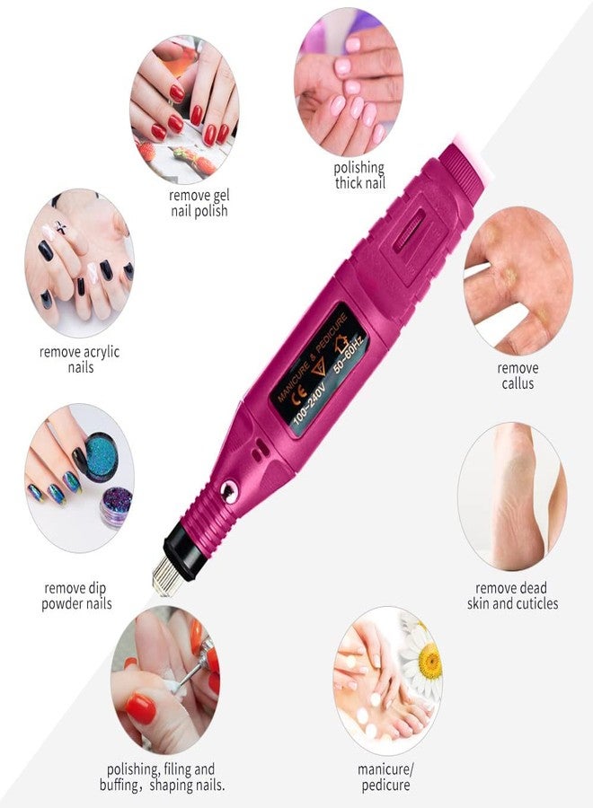 YADAV 20000RPM Electronic Nail Filer Kit Efile with Drill Bits Professional Acrylic Nail File for Manicure Pedicure Gel Dip Nails - Image 2